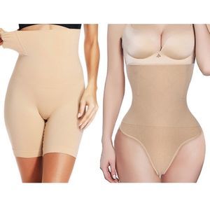 Lot of 2 - PWRBODY Thigh Slimming Tummy Control Shaper Short & Thong